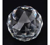 LiebeWH 1pc Clear Cut Crystal Sun Catcher Prisms Faceted Rainbow Maker Glass Ornaments Sun Catchers for Windows of Home Hotel ，Hardware Fittings (60mm/2.36in)