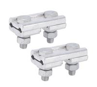 LiebeWH 2 Pcs Parallel Groove Clamp, Extruded Aluminum Alloy Wire Connector with Large Arc Surface and Dual Bolts, for 16 25mm² Wires Heavy Duty Power Industry