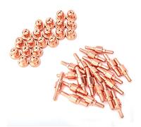 LiebeWH 20PCS Electrode Nozzle PT31 Consumables Red Copper Material Cutting Consumables for 40A Cutter 20 Electrode and 20 Nozzle Replacement Parts with Standard Size