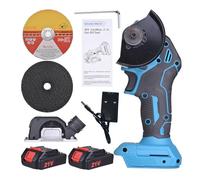 LiebeWH 20V Cordless Angle Grinder 19500RPM with 2 2000mAh Batteries and 3D Cooling Holes for Metal Wood Stone Cutting and Grinding (3-Inch Single-Handed Circular Saw 2 Batteries (UK)