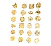 LiebeWH 24 Wax Seal Stamp Head Unique Gift 24 Patterns Easy to Use For Envelopes Wedding Invitations Craft Adhesive Waxing With Storage Bag For Removable Wax Seal