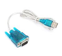 LiebeWH 2Pcs USB to RS232 Serial USB to Serial Male Port 9 Pin Cable COM Port Adapter Convertor Blue