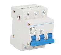 LiebeWH 3P Miniature Circuit Breaker DIN Rail Mount 6A 400V AC Disconnect Switch 6000A with PA66 Material for Residential Buildings Power Distribution