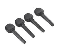 LiebeWH 4 PCS Violin Tuning Pegs Ebony Solid Wooden Violin Strings Shaft with Fish Eye Four Pack for 1/2 (1/4 violin strings, ebony hairtail fish eyes four)