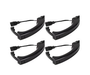 LiebeWH 4pcs Exterior Door Handle Replacement Set OEM Part 4L0837205B 4L0837205A Front Rear Left Right Outside Car Door Handle Kit for Vehicle Repair