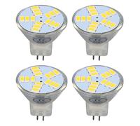 LiebeWH 4Pcs MR11 LED Bulb 5W 500lm 5W LED Bulb MR11 Bulb Bulb Replacement with 15 Beads Double Pin Base for Landscape Lamp (Warm White)