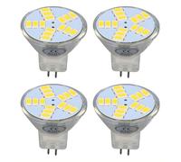 LiebeWH 4Pcs MR11 LED Bulb 5W 500lm LED Bulb MR11 Bulb with 15 Beads Double Pin Base for Landscape Lamp Warm White