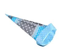 LiebeWH 50 Pieces Clear Cone Shaped Candy Bags, Popcorn Cone Bags, Popcorn Candy with (Blue 4 Silk*17CM*30CM)