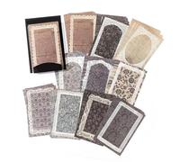 LiebeWH 50 Sheets Lace Edged Scrapbooking Paper, Vintage Stationery with Unique Designs for Journaling and Letter Writing Enthusiasts (Type 3)