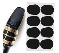 LiebeWH 8PCS Alto Saxophone Mouthpiece Baritones Saxophone Mouthpiece Patches Cushions Plastic Sax Patches Pads with Strong Adhesive (SLADE Alto Saxophone Black Tube Teeth Pad Black)