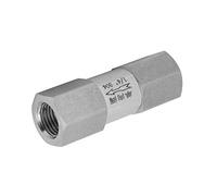 LiebeWH BSPP Check Valve, 304 Stainless Steel One Way Valve, Hex Split Threaded Design for 1/8 1/4 3/8 1/2 in BSPP, High Pressure Control for Hydraulic Water Systems (1/4”)