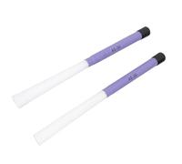 LiebeWH Drum Brushes 1 Pair Telescopic Nylon Bristle Drum Brush Sticks with ABS Slick Handle Ergonomic Grip Flexible Sweep for Cajon Jazz Acoustic Drummers Practice Performance (White And Purple)