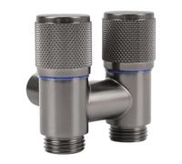 LiebeWH Dual Switch Water Valve, Brass Angle Valve, 1 Inlet 2 Outlet Water for Washing Machine and Toilet Spray