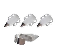 LiebeWH Finger Picks, 3Pcs Index Finger + 1Pc Thumb Picks Metal Guitar Replace Accessories with Storage Box for Basic Practice