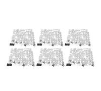 LiebeWH Gold Shimmer Wall Backdrop PVC Silver Disco Panels 6pcs 30 X 30cm Hanging Hooks Reflective Photo Background for Birthday Wedding Party Photography Decor (Silver)