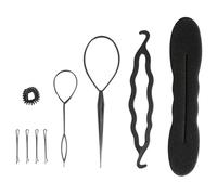 LiebeWH Hair Bun Maker Braiding Styling Tools Set for Hair Styles, Sturdy and Durable for Long, Wedding Party Design Accessories (No. 2 9PCS)