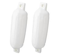 LiebeWH Inflatable Boat Bumper, PVC Dock Bumper 11 X 40 Cm, Shock Absorbing Collision Guard with Ropes and Needles for Yacht Sailboat Kayak Pontoon Fishing Docking (White)