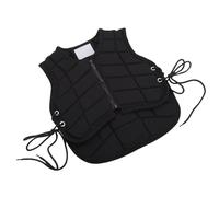LiebeWH Kids Horse Riding Vest, Polyester Equestrian Protective Gear with Front Zipper and Adjustable Side Strings, Extended Padding, Breathable Body Protector for Young Riders (CM)