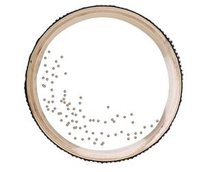 LiebeWH Maple Ocean Drum Good Material Simple Design Metal Bead Drum Wooden Instrument for Children Wide Application Educational Toy Good Kids with Structure the Content of the