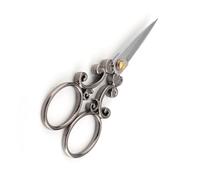LiebeWH Mini Vintage Stainless Steel Scissors Classic Embroidery Cutting Tool for Dressmaking Fabric Crafts (Classic Cut Silver Gray)