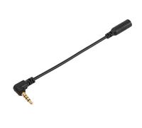 LiebeWH Mobile Phone Compatible 3.5mm Headphone Connector Line Black TRS to TRRS Converter Cable
