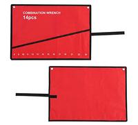 LiebeWH Multi Pocket Roll Up Tools Wrench Roll Wrench Up Pouch Storage Bag Spanner Plier Holder Canvas Organizer (14 people)
