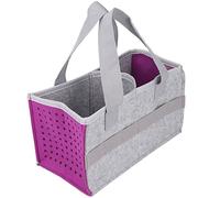 LiebeWH Portable Carrying Storage Bag Thick Felt Cloth Box/Cover for Toniebox Speaker Accessories with Partition for Music Players On-The-Go (Purple)