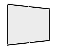 LiebeWH Portable White Projector Curtain 4:3 for Outdoor Camping Movie, Foldable Noncrease Screen for Open-Air Cinema and Travel (100 inches)