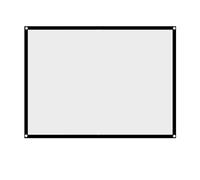 LiebeWH Portable White Projector Curtain 4:3 for Outdoor Camping Movie, Foldable Noncrease Screen for Open-Air Cinema and Travel (72 inches)