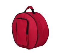 LiebeWH Professional 14 Inch Snare Drum Bag, Black Nylon Fabric Backpack Case with Shoulder Strap, Protective Carry for Sticks Music Book and Accessories (Red)
