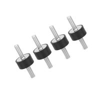 LiebeWH Rubber Mount M6 Anti Vibration Bobbins, Heavy Duty Silentblock for Car Boat Engines Air Compressors Pumps, 4pcs Set VV20 VV25 Black Silver Noise Control (VV20*10 M6*18)