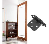 LiebeWH Self Closing Spring Hinge 10Pcs Steel Cabinet Hinge Plated for Home Decoration Cold Rolled Steel Durable 50 000 Cycles 10kg Load (Black)