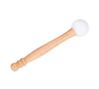 LiebeWH Singing Bowls Mallet 21.8cm Crystal Singing Bowl Mallet Wood Stick Rubber with Rubber O Ring for Playing Crystal