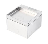 LiebeWH Sturdy Stainless Steel Flat Socket Recessed Floor Outlet Box for Office, Hotel, 4KW 13A with 2 X 3 Prong Receptacle for Shopping Mall