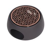 LiebeWH Teapot Warmer Base, Ceramic and Iron Teapot Warmer with Hollow Out Design, 10cm Heating Plate for Tea Coffee Milk, Ideal for Restaurant Breakfast Afternoon Tea (C Pad)