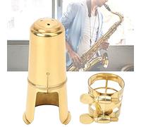 LiebeWH Tenor Saxophone Mouthpiece Metal Clamp/Holder Golden Sax Accessories Part Musical Instrument Replacement Kit for Beginner