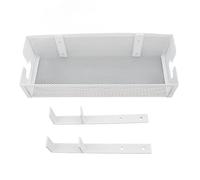 LiebeWH Under Desk Cable Management Tray White Carbon Steel Mesh Cable Organizer with Clamp 13.4 in No Drill Mount Anti Scratch Pads for Home Office Desk Wire Storage
