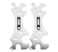 LiebeWH Universal Shower Wrench Adjustable Spanner Tool with Built-in Level and 5 Size Openings for Bathroom Fixture Installation and Repair