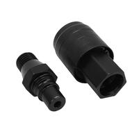 LiebeWH Water Drill Bit Quick Connector Water Drill Adapter Bit Fast Release Connector M22 Threaded Interface Steel Quick Change Adapter with 6 Ball Bearings and Storage Box