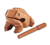 LiebeWH Wooden Guiro Percussion Instrument Hand Carved Wood Croaking Rasp 6.1 in with Stick 5 Sizes for Music Play Desk Decor Meditation Classroom Adults Kids (No. 5 15.6CM)