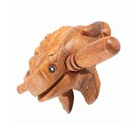LiebeWH Wooden Guiro Percussion Instrument Hand Carved Wood Croaking Rasp 6.1 in with Stick 5 Sizes for Music Play Desk Decor Meditation Classroom Adults Kids (No. 1 5.8CM)