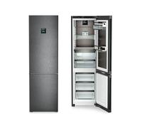 Liebherr CBNbsd 578i Fridge Freezer, 359L Capacity, 67.5D x 59.7W x 201.5H cm, 70/30 Split, D Rated, BlackSteel, BioFreshProfessional, Freestanding, Double Door, NoFrost