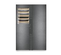 Liebherr Peak XRCBS5295 120cm 519L Black Steel Glass No Frost Side by Side Fridge Freezer