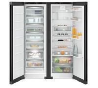 Liebherr Plus XRFbd5220 Black Steel Freestanding Side-By-Side Fridge-Freezer - Repackaged