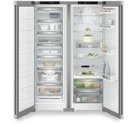 Liebherr Plus XRFSF5225 660L Bio Fresh No Frost Side by Side Freestanding Fridge Freezer in Silver