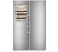 Liebherr XRCst 5295 520L American Fridge Freezer, Stainless Steel, BioFresh Professional, Wine Cooler Plumbed Water & Ice Dispenser D