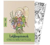 Lieblingsmensch Deluxe Colouring Book for Adults by draWmee - Lovely Mandalas, Animals, Flowers & Quotes - Gift for Pregnancy Wife, Best Friend, Mother - Relaxation & Mindfulness Colouring Book