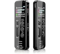 Liebssen 8GB Digital Voice Recorder HD Audio Recording Easy Operation Smart Voice Recognition A-B Repeat Password Lock Voice Activated Rechargeable Dictaphone for Meeting Interview Lecture etc.