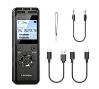 Liebssen Digital Voice Recorder with Playback, Enhanced Audio Dictaphone (V52-8G)