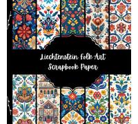 Liechtenstein Folk Art Scrapbook Paper, European Junk Journal Paper, Travel Decorative Paper, DIY Projects, Origami, Collage Sheets, Decoupage Paper, 10 Designs, Double Sided